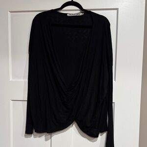 Michael Stars Black Drape Blouse